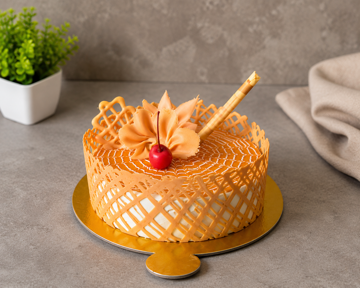 Caramel Biscotella Designer Cake