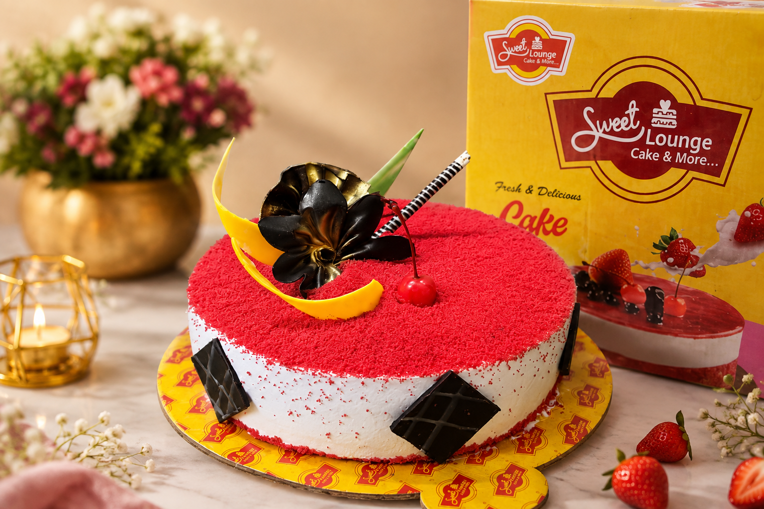 Red Velvet Birthday Premium Cake