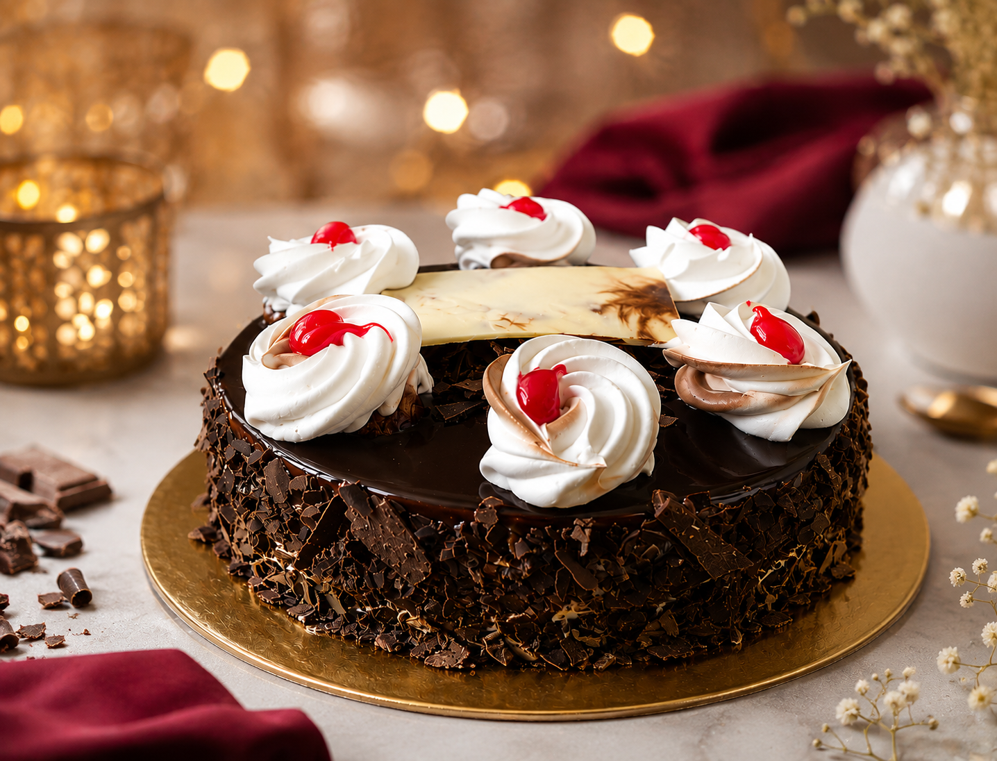 Classic Black Forest Birthday Cake